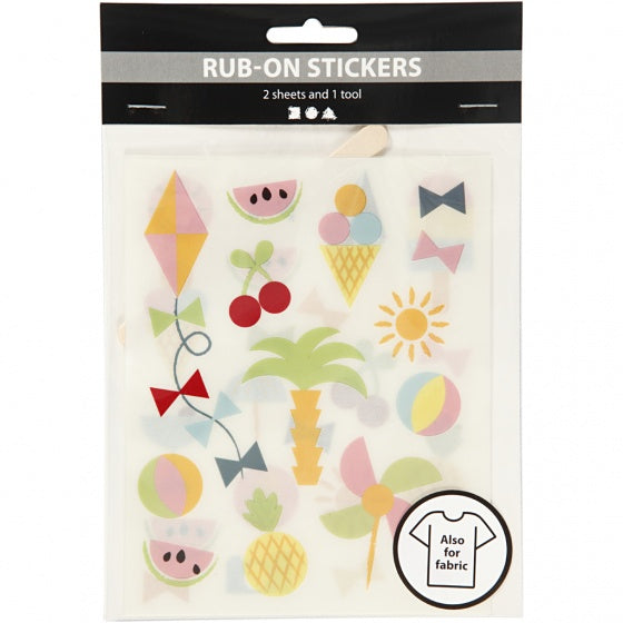 rub-on stickers zomer 12 x 15