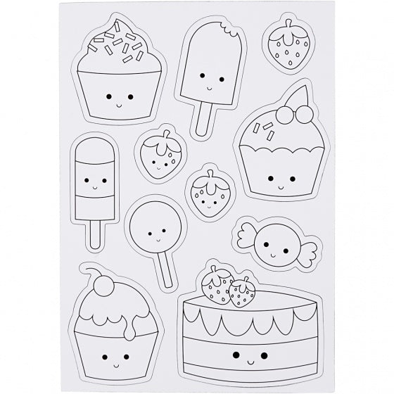 magnetische kleurplaten ijsjes en cupcakes 15x21 cm