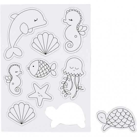 magnetische kleurplaten zeedieren 15 x 21 cm