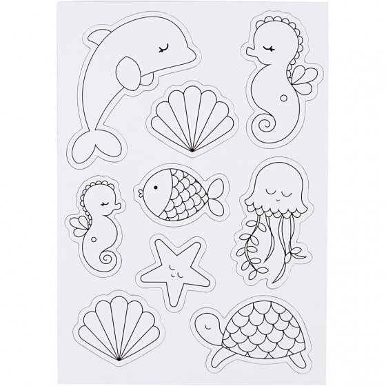 magnetische kleurplaten zeedieren 15 x 21 cm