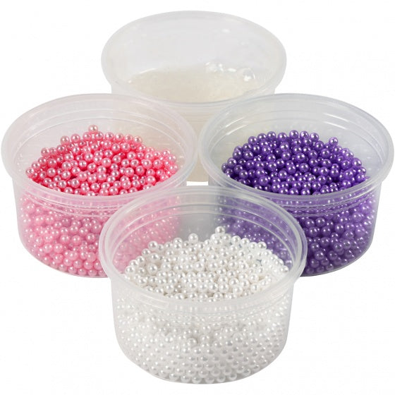 parelfoamklei paars/roze/wit 4-delig