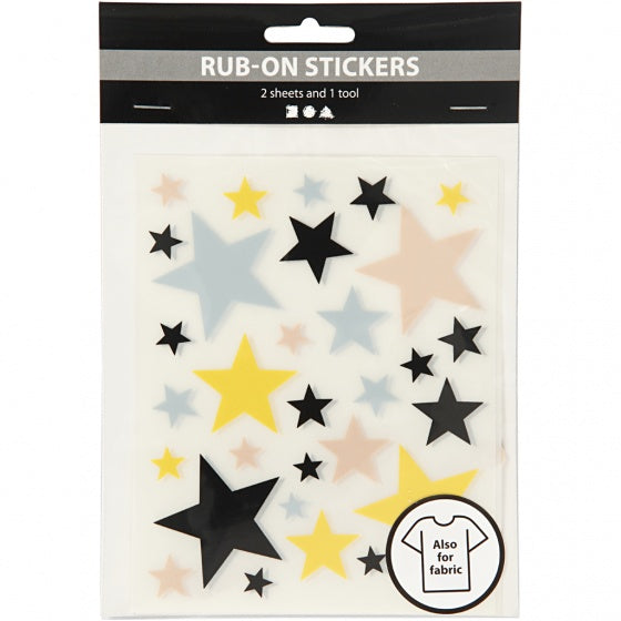 rub-on stickers sterren 12 x 15