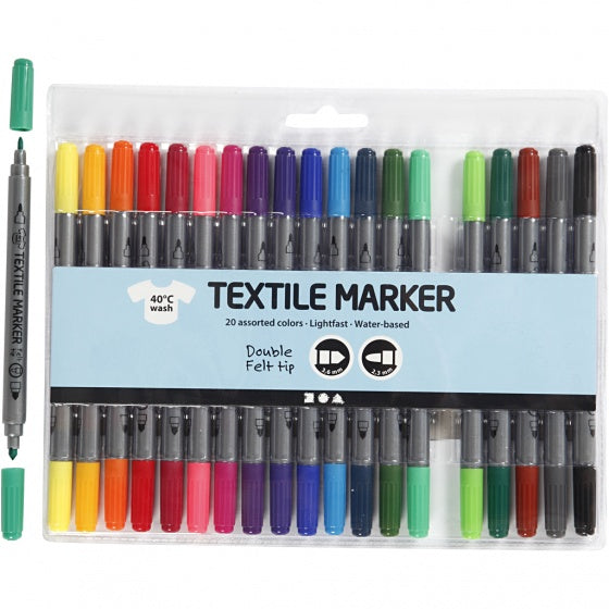 textielstiften 20 stuks