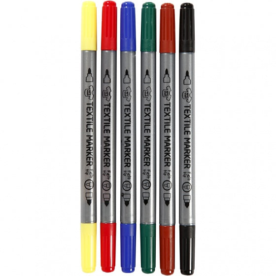 textielstiften 6 stuks