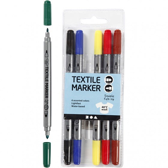 textielstiften 6 stuks