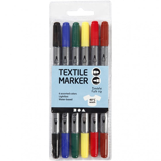 textielstiften 6 stuks
