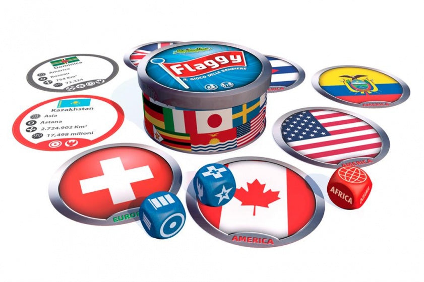 reisspel Flaggy the game of flags 6 x 9 cm karton