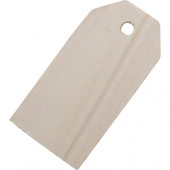 houten labels Manilla 30 x 60 mm blank 10 stuks