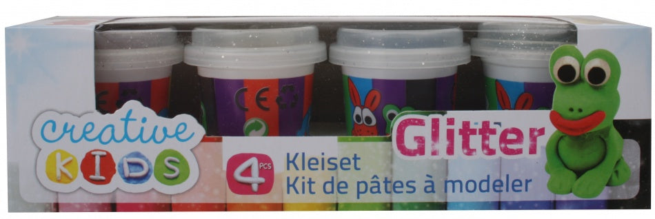 Klei Set Glitter 4-delig 55 gram