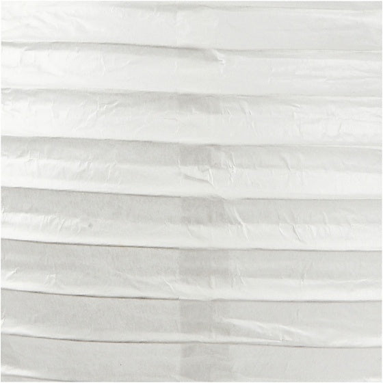 lampion rijstpapier 20 cm wit per stuk
