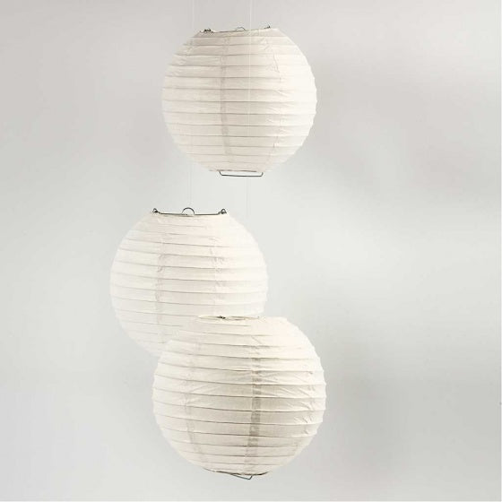 lampion rijstpapier 20 cm wit per stuk