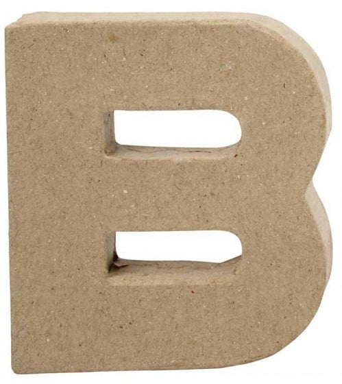 letter B papier-mâché 10 cm