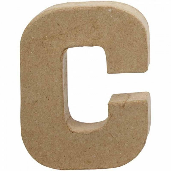 letter C papier-mâché 10 cm