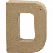 letter D papier-mâché 10 cm