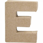 letter E papier-mâché 10 cm