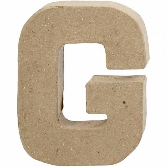letter G papier-mâché 10 cm