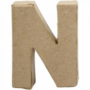 letter N papier-mâché 10 cm