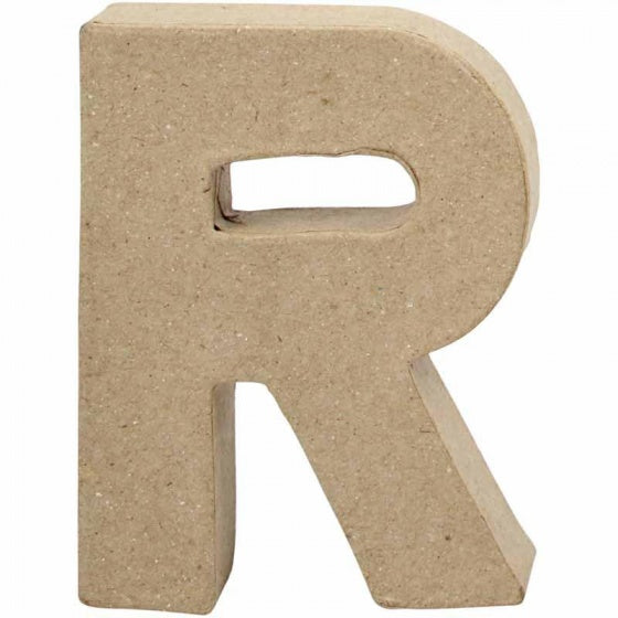 letter R papier-mâché 10 cm