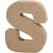 letter S papier-mâché 10 cm