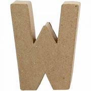letter W papier-mâché 10 cm