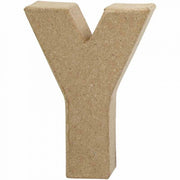 letter Y papier-mâché 10 cm