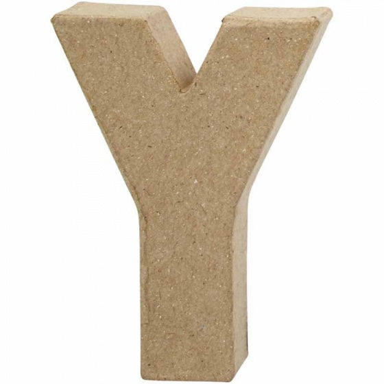 letter Y papier-mâché 10 cm