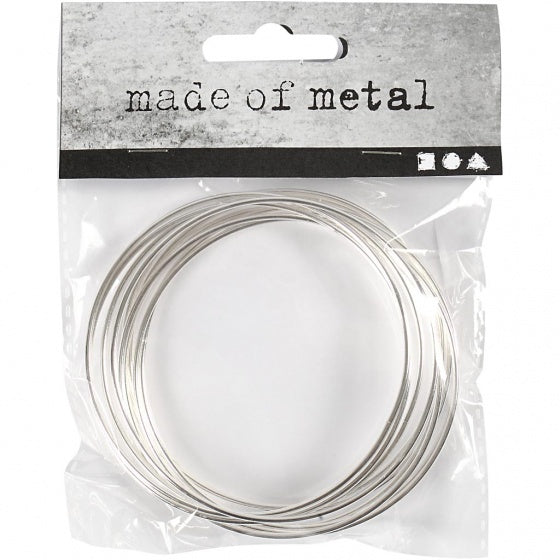 metalen draadring zilver 7 cm 10 stuks