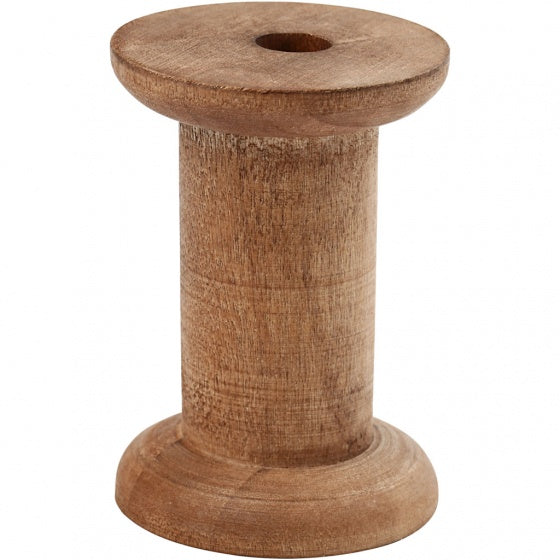 spoelen Vintage hout 30/48 x 70 mm bruin 10 stuks