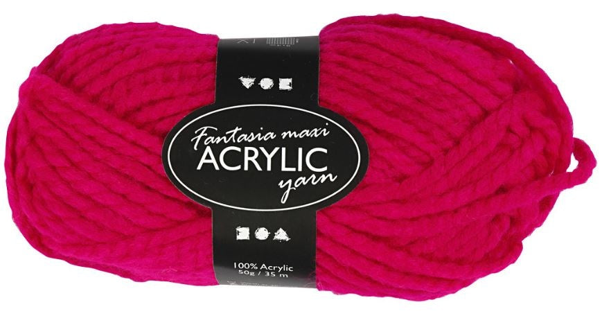 acrylgaren fuchsia 35 m. 50 gram