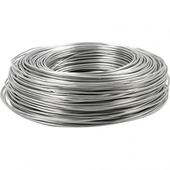 aluminiumdraad 100 m rond 2 mm zilver