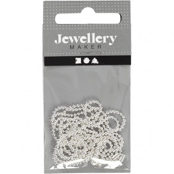 balletjesketting 1 m zilver 1