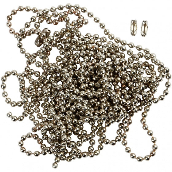 balletjesketting 3 m zilver 1