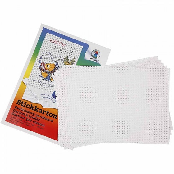 borduurblad Kruissteken karton 23 x 33 wit 10 stuks
