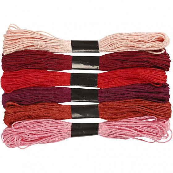 borduurgaren 6 stuks 8 m rood