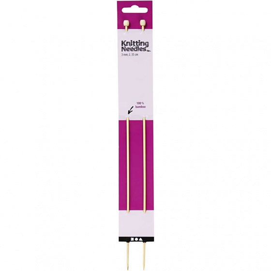 breinaalden bamboe 3 mm 35 cm