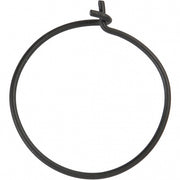 oorbellen 20 mm rond 8 stuks zwart