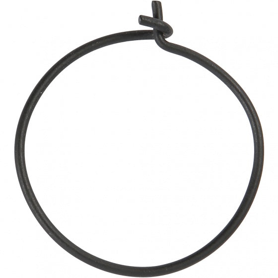 oorbellen 20 mm rond 8 stuks zwart