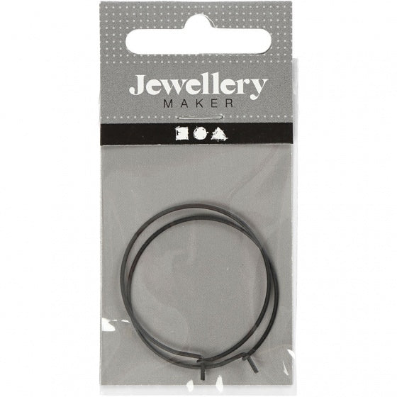 oorbellen 30 mm rond 6 stuks zwart