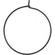 oorbellen 30 mm rond 6 stuks zwart