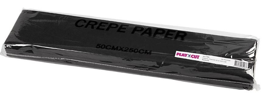crêpepapier 50 x 250 cm 28 grams 10 stuks zwart