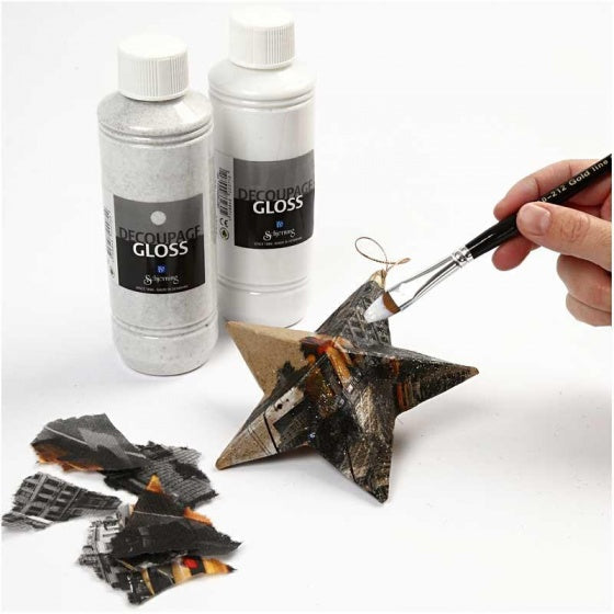 decoupage lijmlak zilver glitter 250 ml
