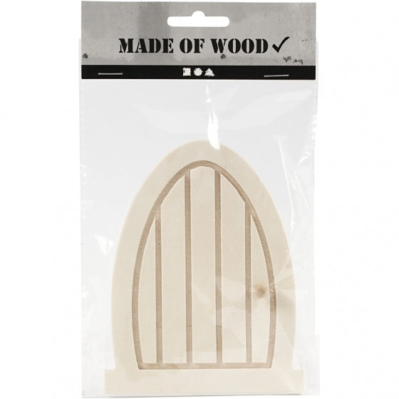 deur hout 10 x 13 cm blank per stuk