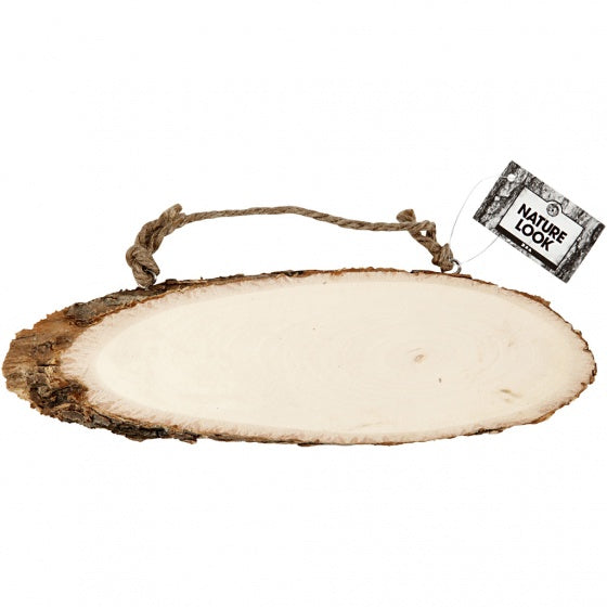 deurschild met koord hout 28 x 10 cm