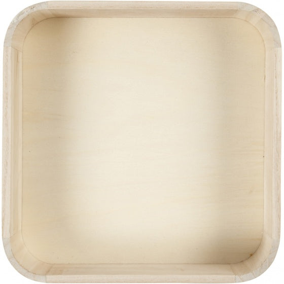dienblad hout 25 x 25 cm