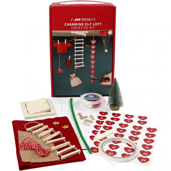 DIY Christmas Kabouter zolder houten knutselset blank