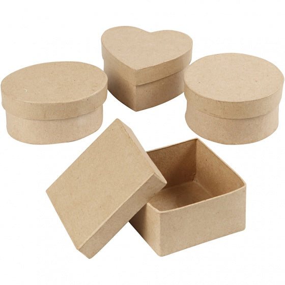 dozen Medium papier-maché 10-12 cm bruin 4-delig