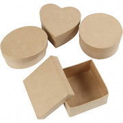 dozen Medium papier-maché 10-12 cm bruin 4-delig