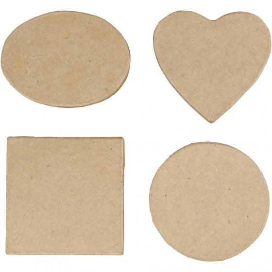 dozen Medium papier-maché 10-12 cm bruin 4-delig