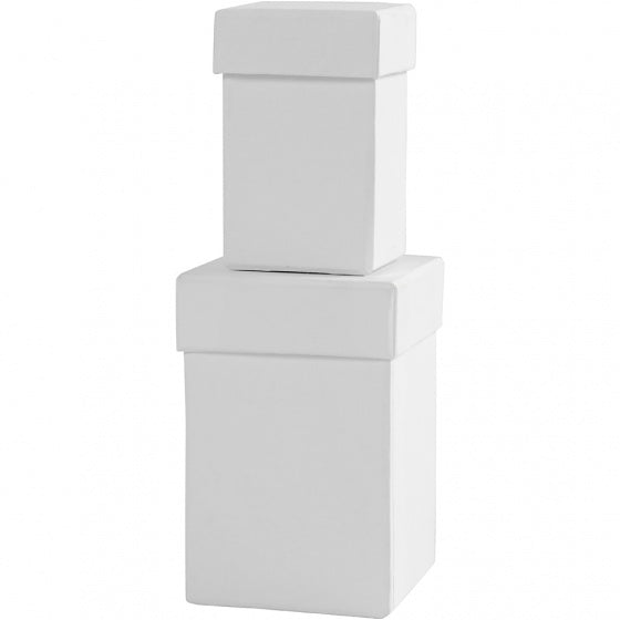 dozen Vierkant karton 7-9 cm wit 2-delig