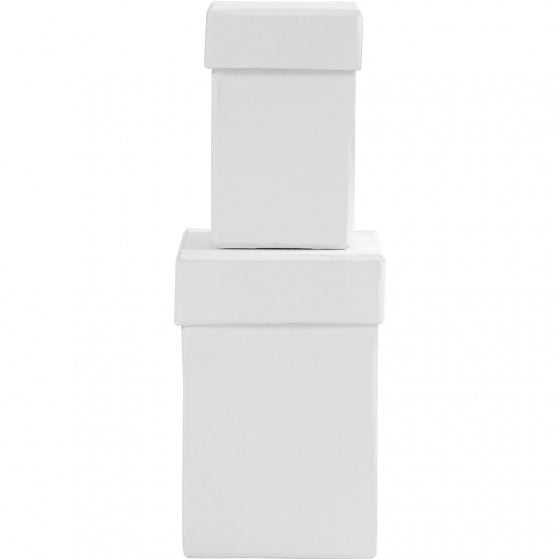 dozen Vierkant karton 7-9 cm wit 2-delig